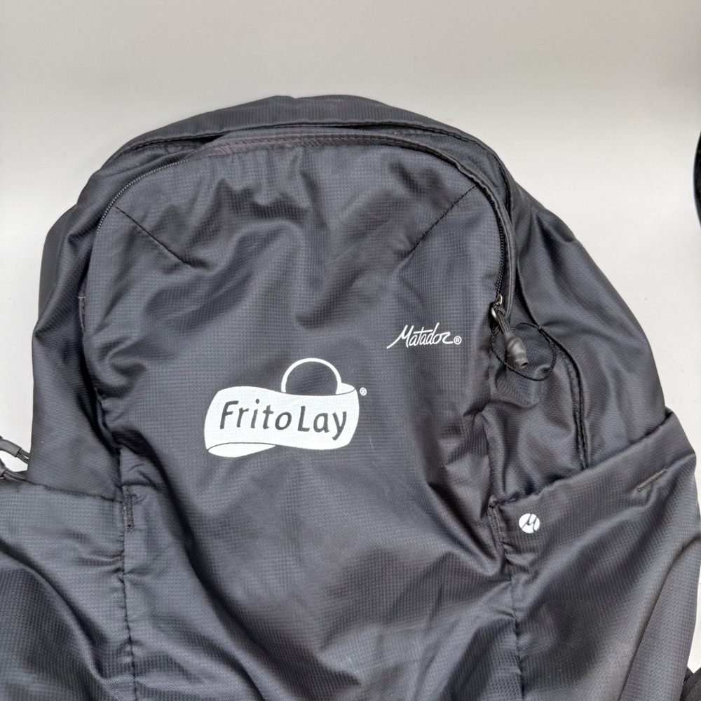 Matador Frito Lay Packable Backpack Black Ripstop Nylon Lightweight Travel Bag